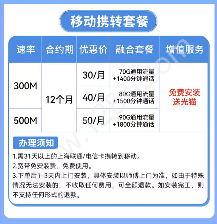 2023年上海移动宽带套餐大全(上海宽带办理安装流程) 2023年上海移动宽带套餐大全(上海宽带办理安装流程)